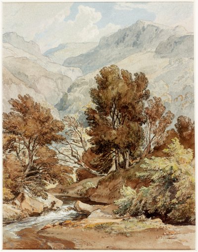 Vista desde la Orilla del Lago Keswick de Ramsay Richard Reinagle
